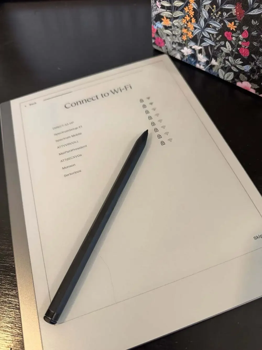 reMarkable 2 Paper Tablet with Stylus and Floral Folio Case
